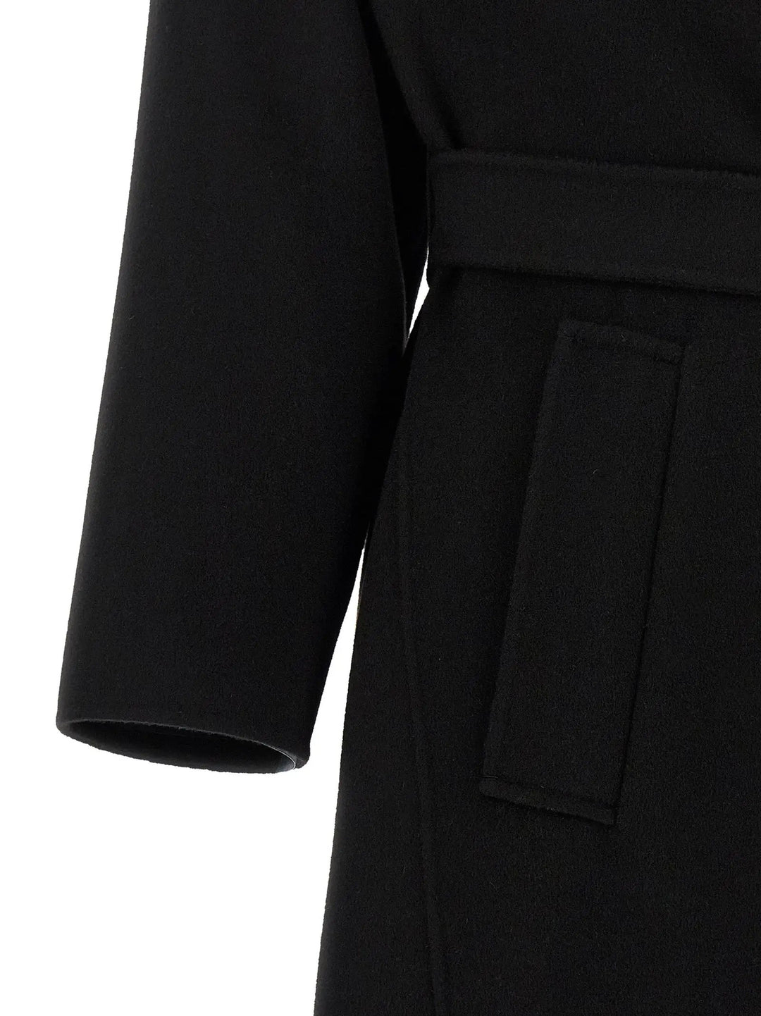 Max Mara Sample Sale | Max Mara Black Virgin Wool Coat - | Designer outlet