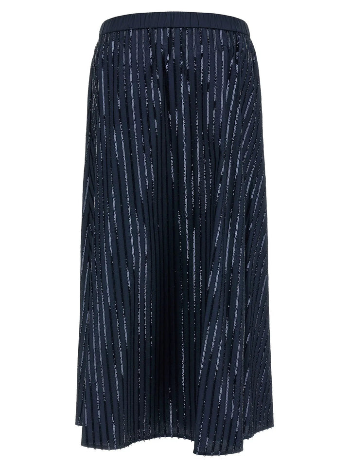 Max Mara Sample Sale | Max Mara Blue Cotton Mini Skirt - | Designer outlet