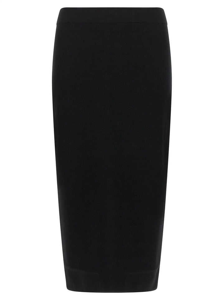 Max Mara Sample Sale | Max Mara Black Viscose Midi Skirt - | Designer outlet