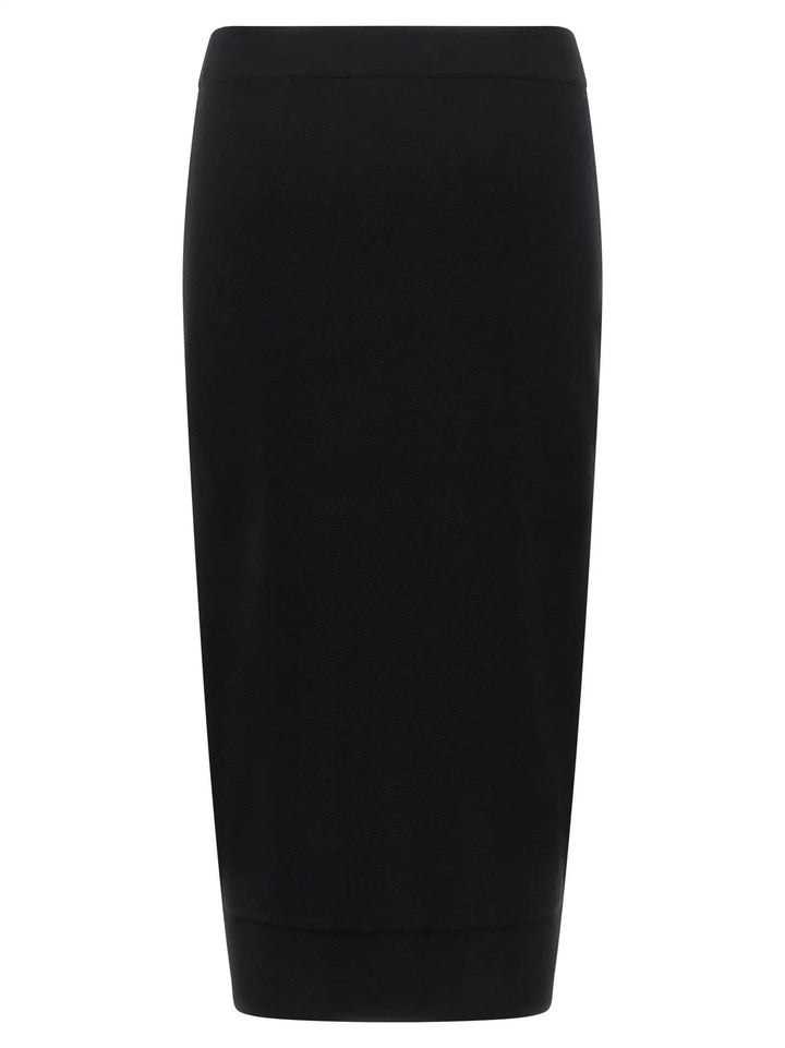 Max Mara Sample Sale | Max Mara Black Viscose Midi Skirt - | Designer outlet