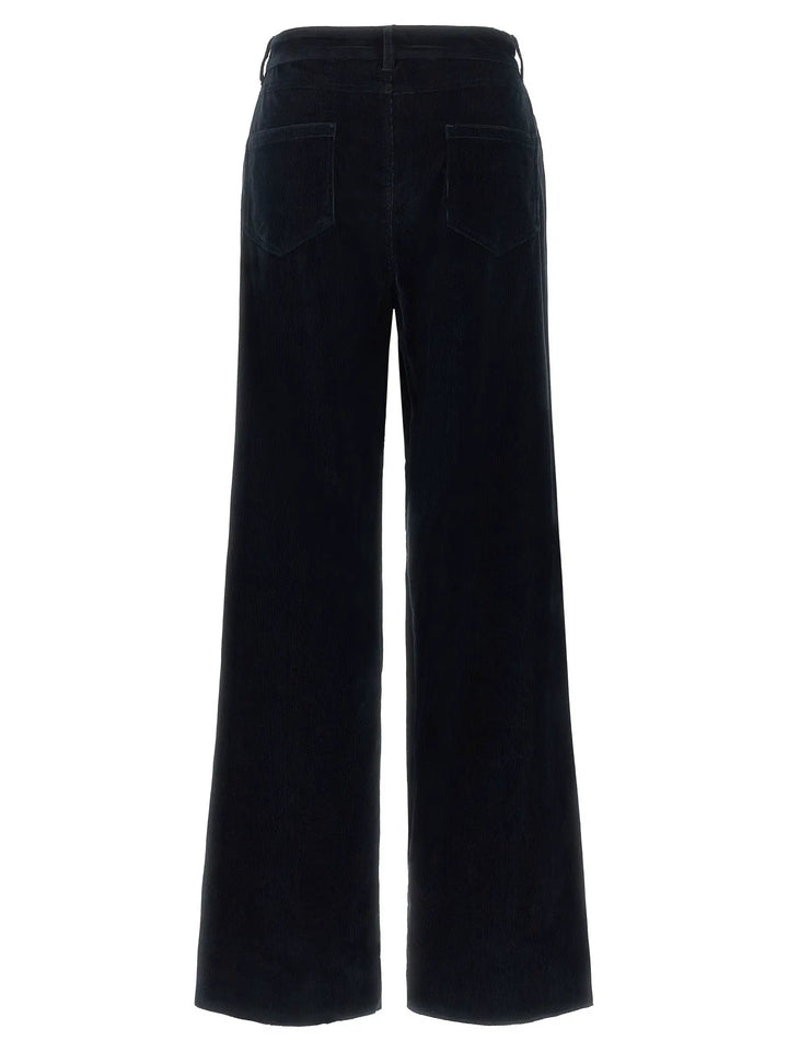 Max Mara Sample Sale | Max Mara Blue Cotton Casual Pants - | Designer outlet