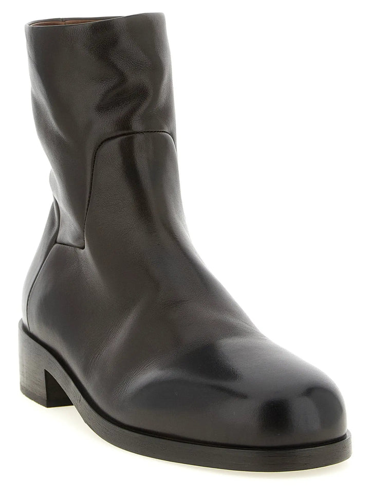 Marsell Sample Sale | Marsell Brown Calfskin Ankle Boots - | Designer outlet