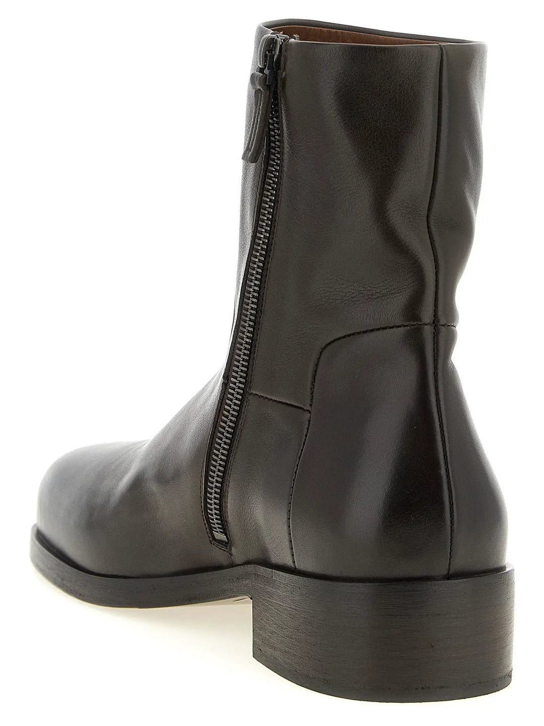 Marsell Sample Sale | Marsell Brown Calfskin Ankle Boots - | Designer outlet