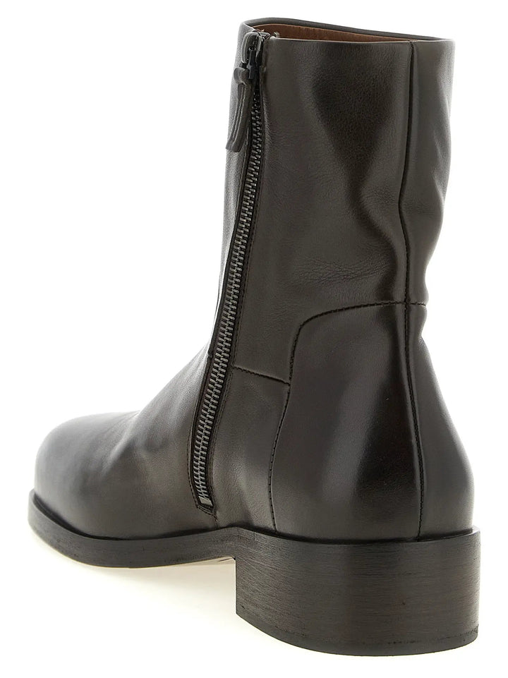 Marsell Sample Sale | Marsell Brown Calfskin Ankle Boots - | Designer outlet