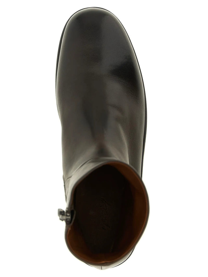 Marsell Sample Sale | Marsell Brown Calfskin Ankle Boots - | Designer outlet