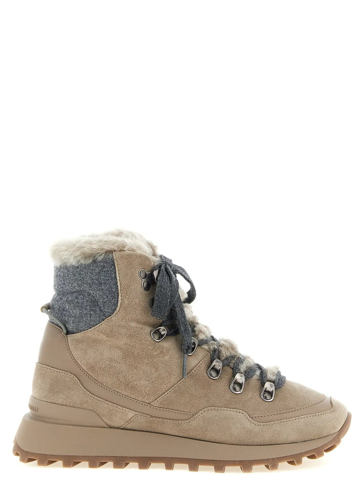 Brunello Cucinelli Sample Sale | Brunello Cucinelli Beige Calfskin Ankle Boots - | Designer outlet