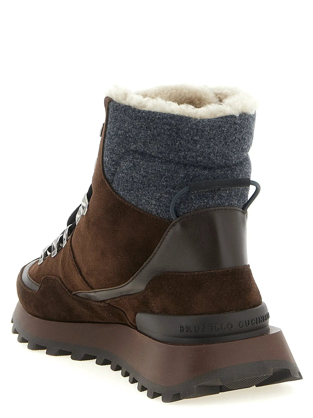 Brunello Cucinelli Sample Sale | Brunello Cucinelli Brown Calfskin Ankle Boots - | Designer outlet