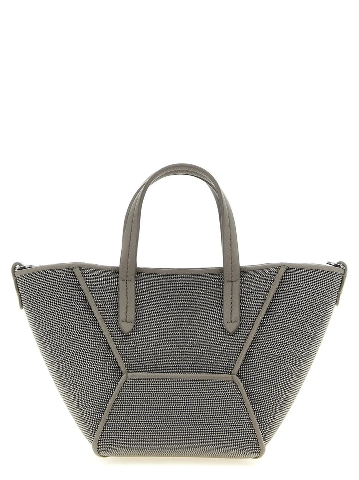 Brunello Cucinelli Sample Sale | Brunello Cucinelli Gray Calfskin Handbag - | Designer outlet