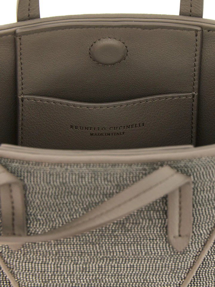 Brunello Cucinelli Sample Sale | Brunello Cucinelli Gray Calfskin Handbag - | Designer outlet