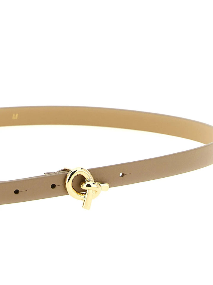 Fabiana Filippi Sample Sale | Fabiana Filippi Beige Leather Thin Belt - | Designer outlet