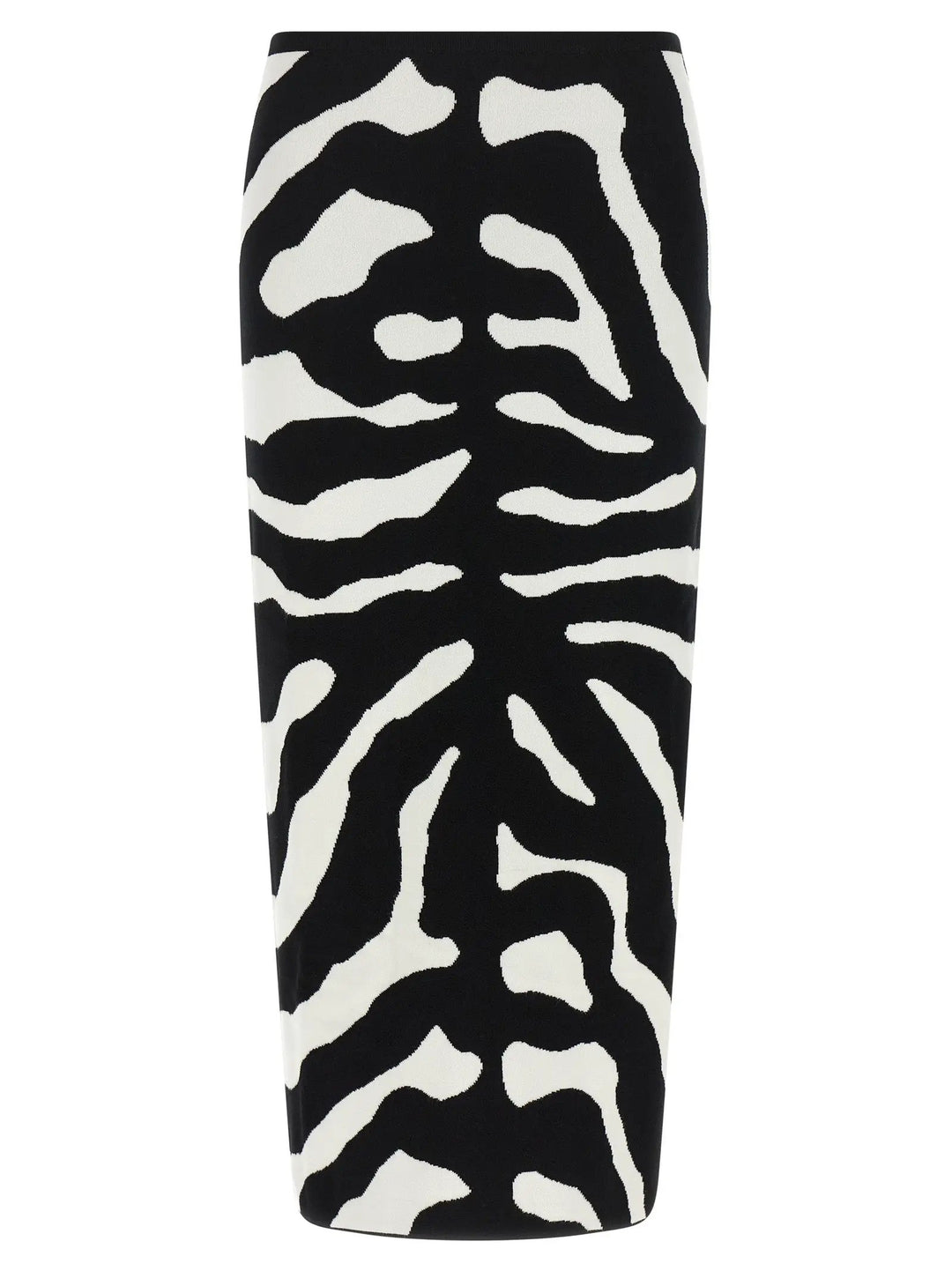 Moschino Sample Sale | Moschino Bicolor Viscose Midi Skirt - | Designer outlet