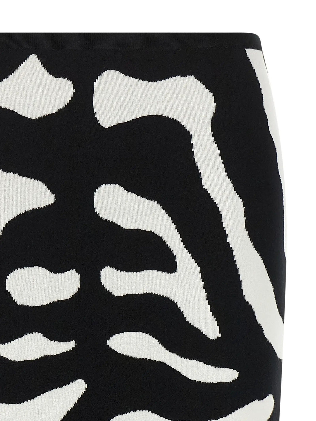 Moschino Sample Sale | Moschino Bicolor Viscose Midi Skirt - | Designer outlet