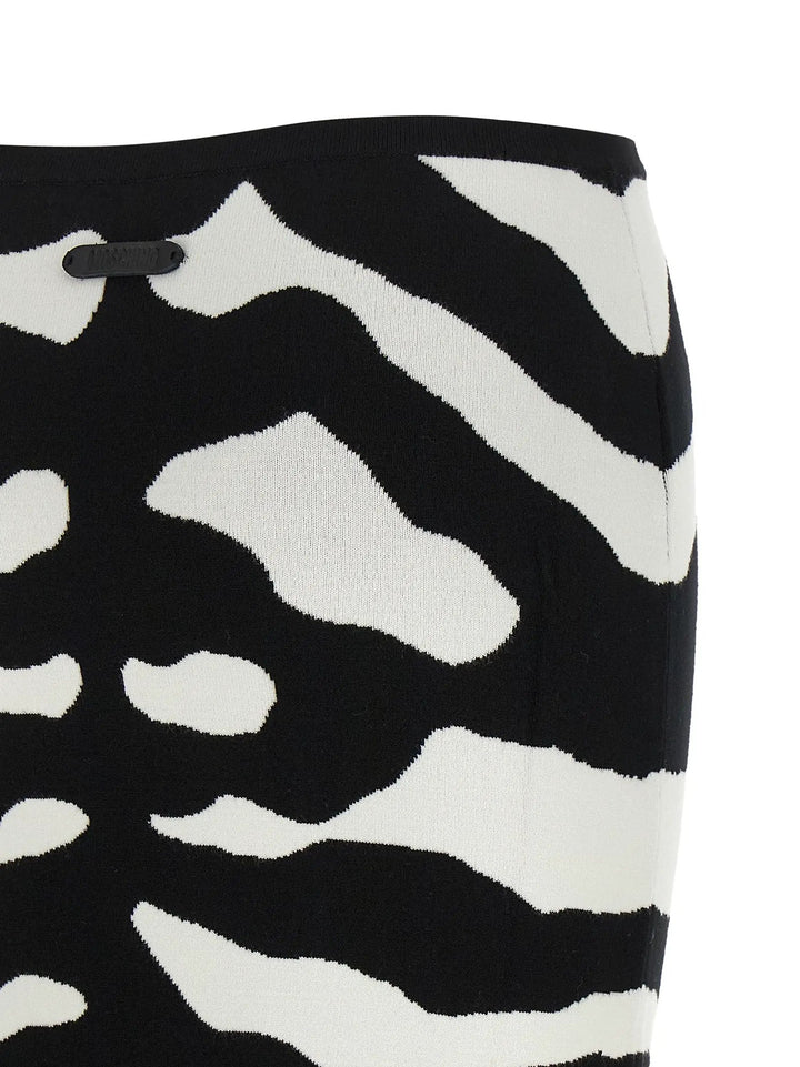 Moschino Sample Sale | Moschino Bicolor Viscose Midi Skirt - | Designer outlet