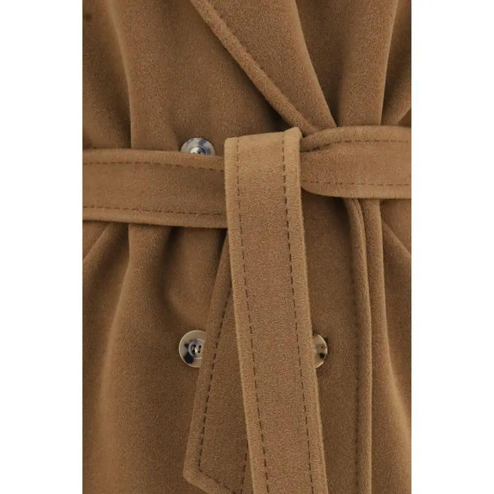 Max Mara Sample Sale | Max Mara Brown Wool Oves Aries Coat - | Designer outlet