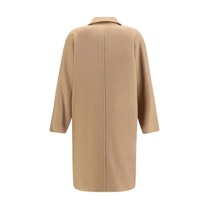Max Mara Sample Sale | Max Mara Beige Wool Oves Aries Coat - | Designer outlet