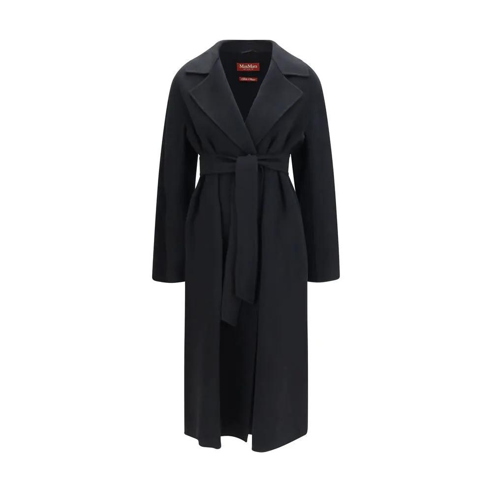 Max Mara Sample Sale | Max Mara Black Wool Oves Aries Coat - | Designer outlet