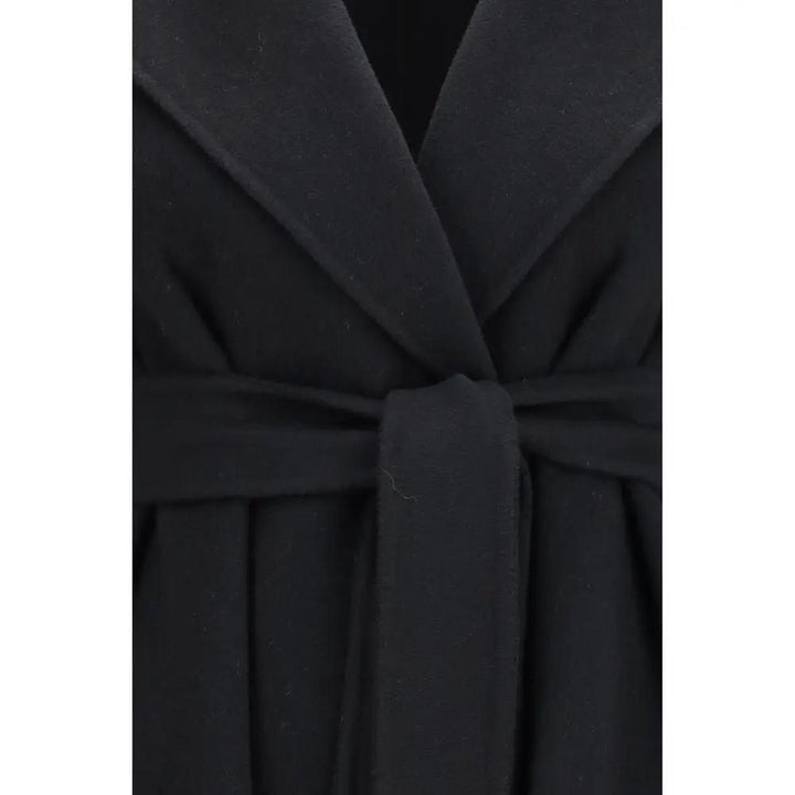 Max Mara Sample Sale | Max Mara Black Wool Oves Aries Coat - | Designer outlet