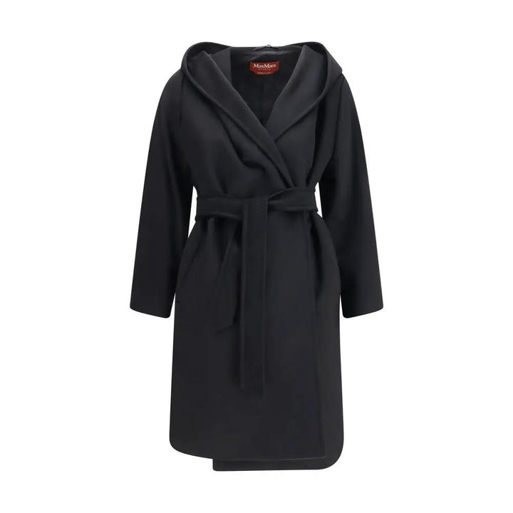 Max Mara Sample Sale | Max Mara Black Wool Oves Aries Coat - | Designer outlet