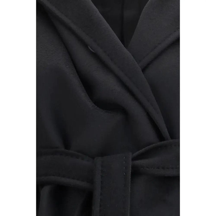 Max Mara Sample Sale | Max Mara Black Wool Oves Aries Coat - | Designer outlet