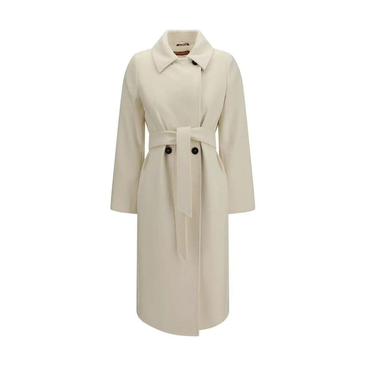Max Mara Sample Sale | Max Mara White Wool Oves Aries Coat - | Designer outlet