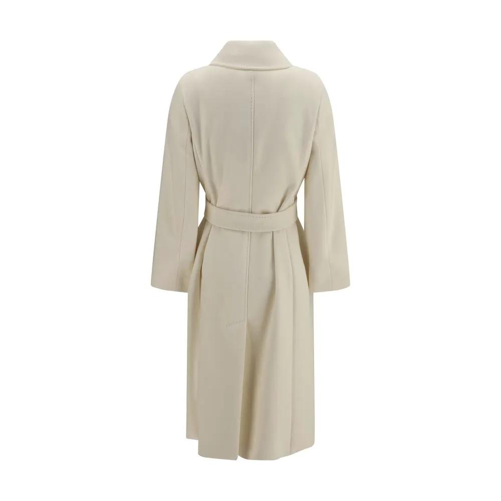 Max Mara Sample Sale | Max Mara White Wool Oves Aries Coat - | Designer outlet