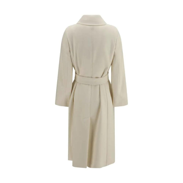 Max Mara Sample Sale | Max Mara White Wool Oves Aries Coat - | Designer outlet