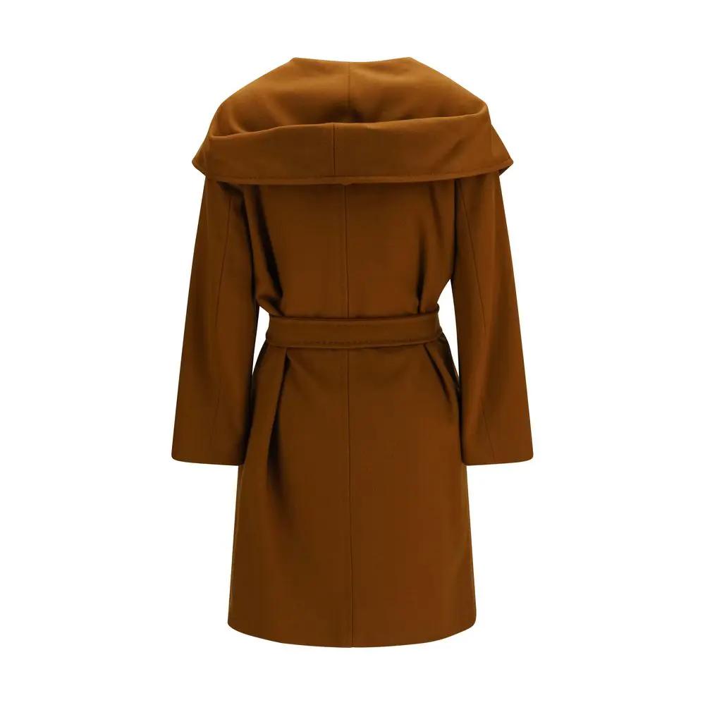 Max Mara Sample Sale | Max Mara Brown Wool Oves Aries Coat - | Designer outlet