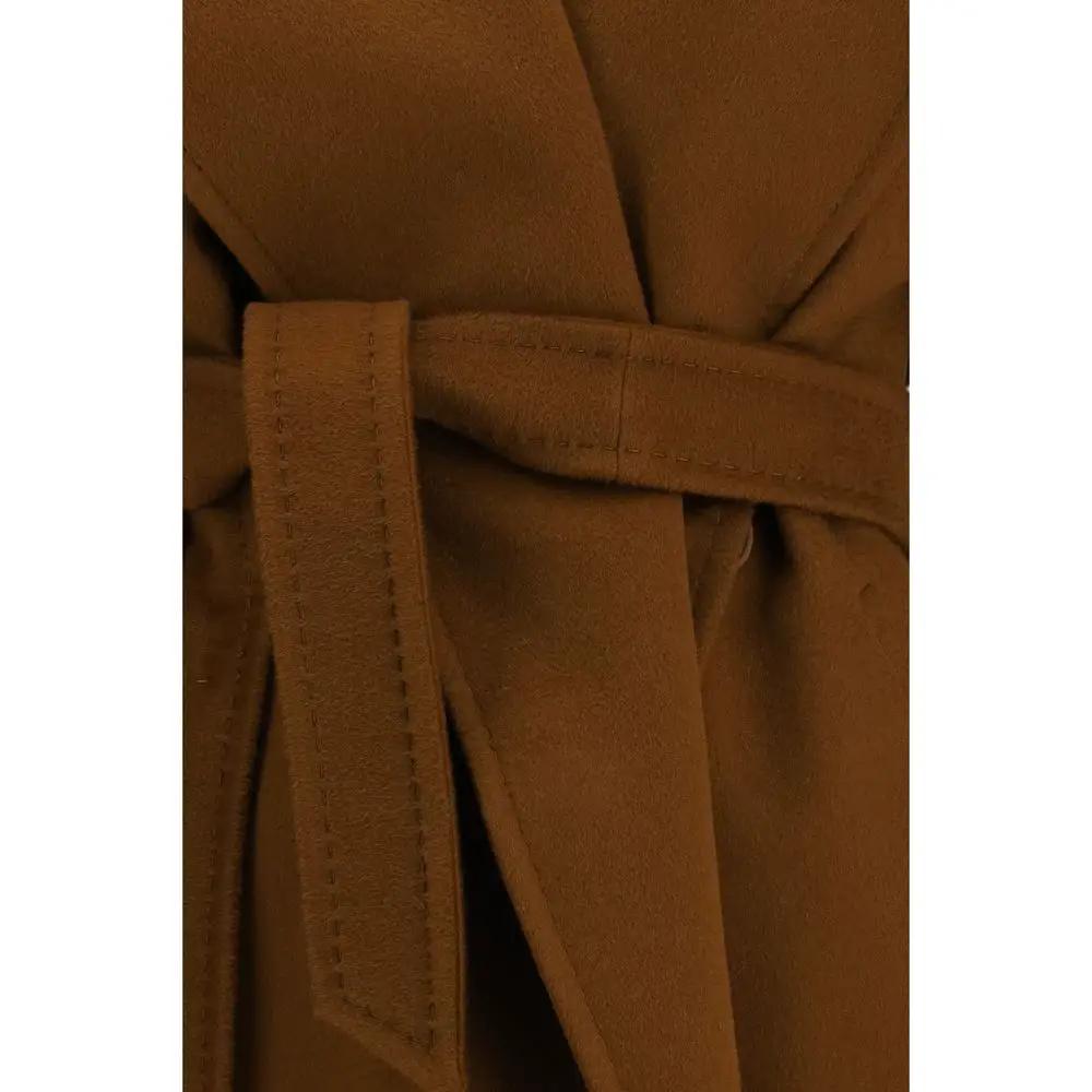 Max Mara Sample Sale | Max Mara Brown Wool Oves Aries Coat - | Designer outlet