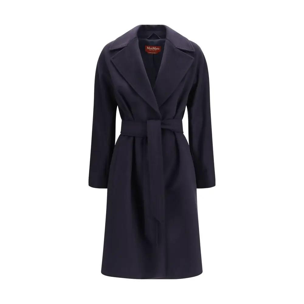Max Mara Sample Sale | Max Mara Blue Wool Oves Aries Coat - | Designer outlet