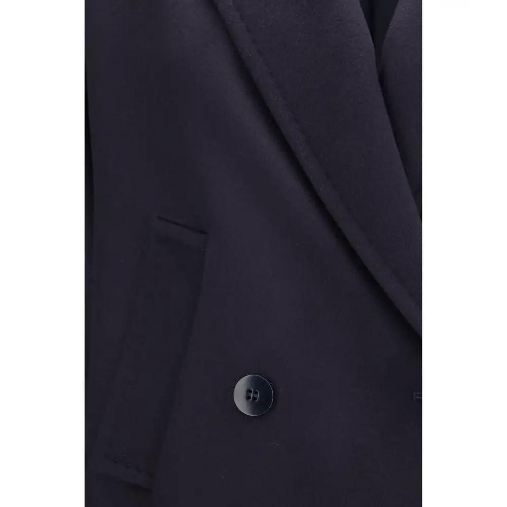 Max Mara Sample Sale | Max Mara Blue Wool Oves Aries Coat - | Designer outlet