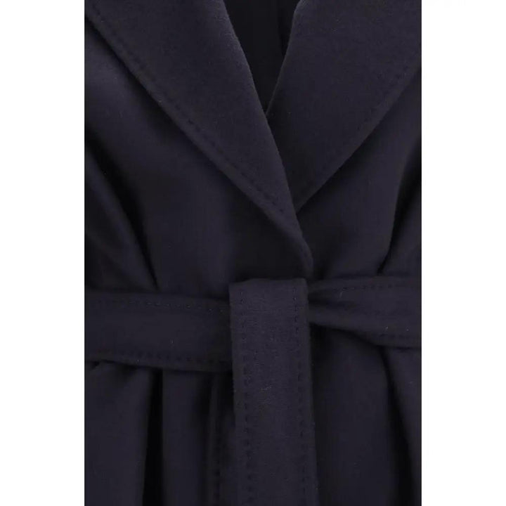 Max Mara Sample Sale | Max Mara Blue Wool Oves Aries Coat - | Designer outlet