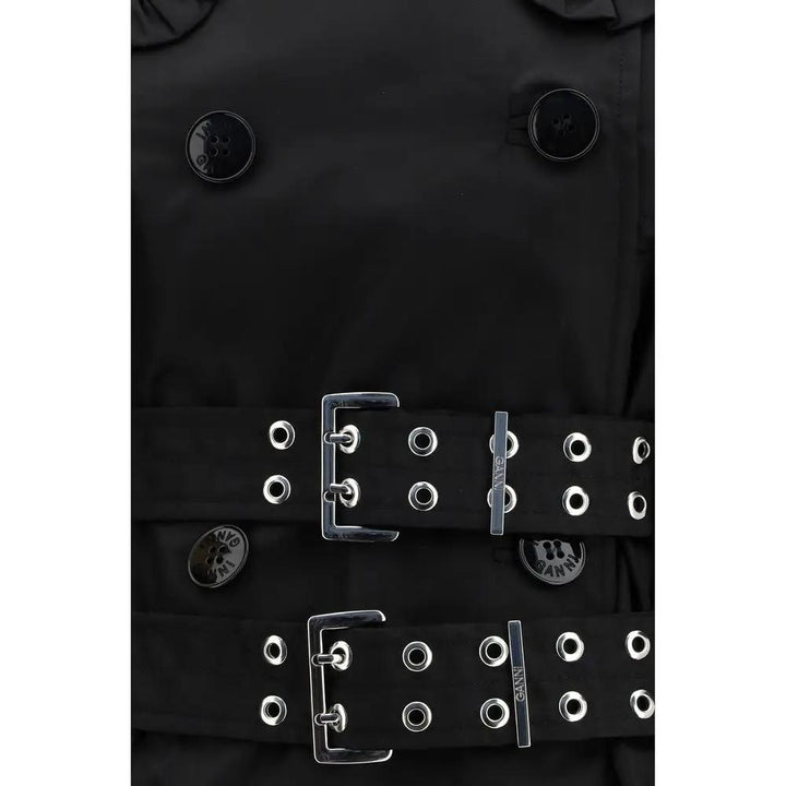 Ganni Sample Sale | Ganni Black Nylon Coat - | Designer outlet