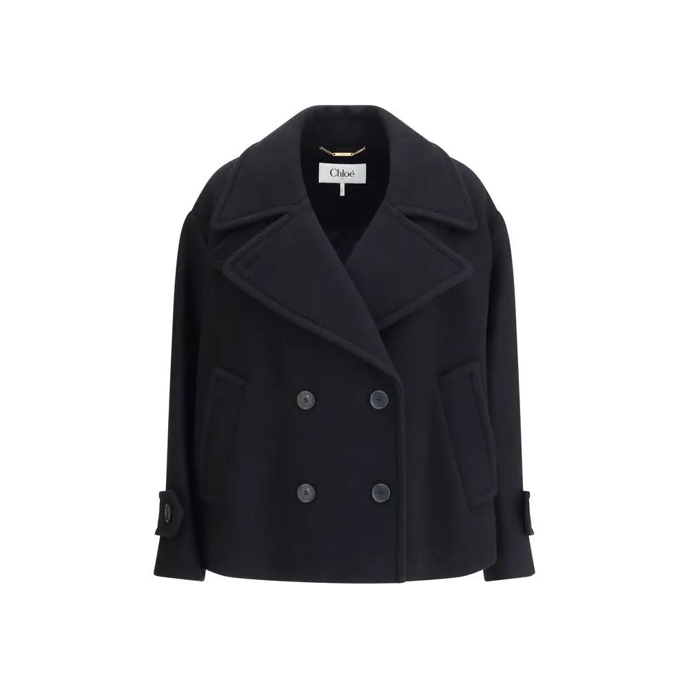 Chloé Sample Sale | Chloé Black Wool Oves Aries Coat - | Designer outlet