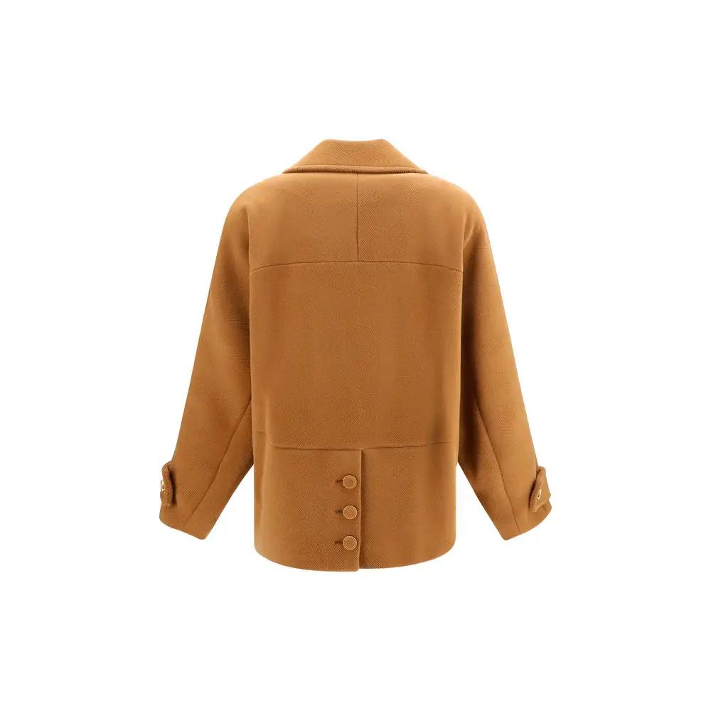 Chloé Sample Sale | Chloé Brown Wool Oves Aries Coat - | Designer outlet