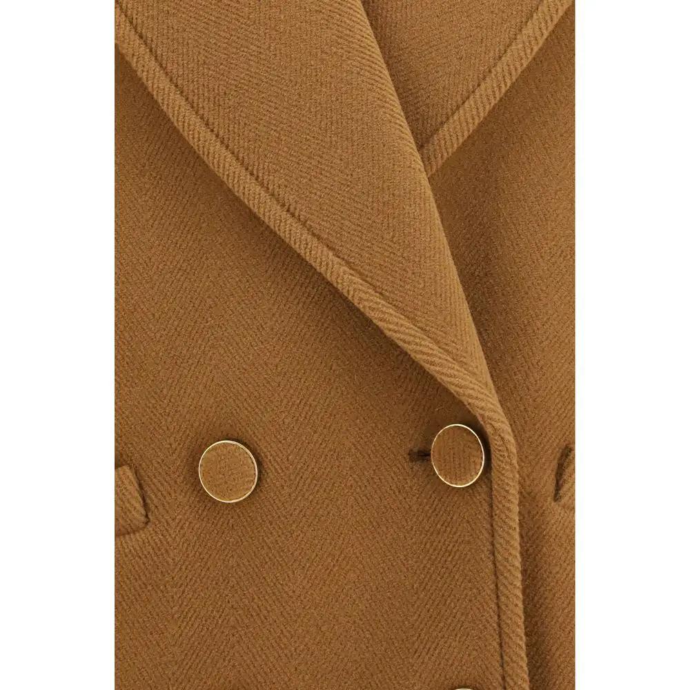 Chloé Sample Sale | Chloé Brown Wool Oves Aries Coat - | Designer outlet