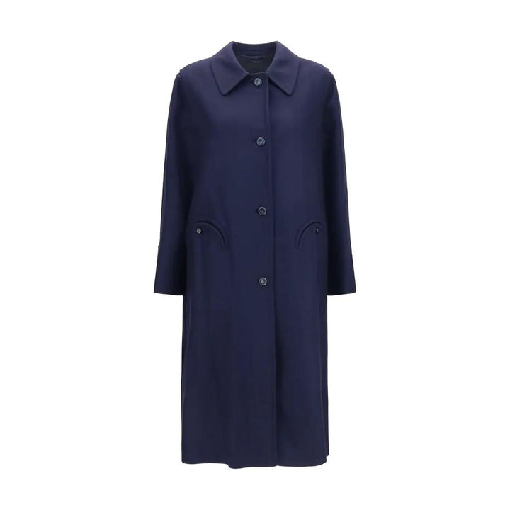 Blazé Milano Sample Sale | Blazé Milano Blue Wool Oves Aries Coat - | Designer outlet