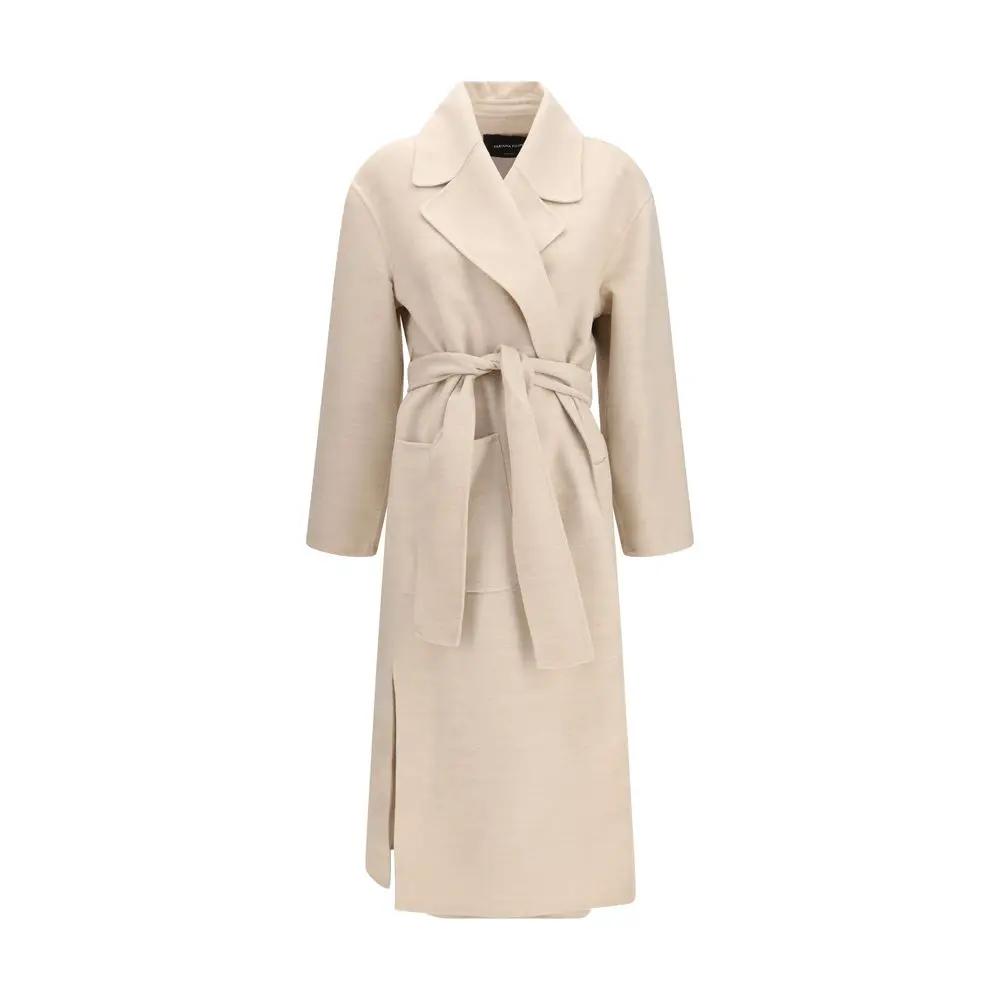 Fabiana Filippi Sample Sale | Fabiana Filippi Beige Wool Oves Aries Coat - | Designer outlet