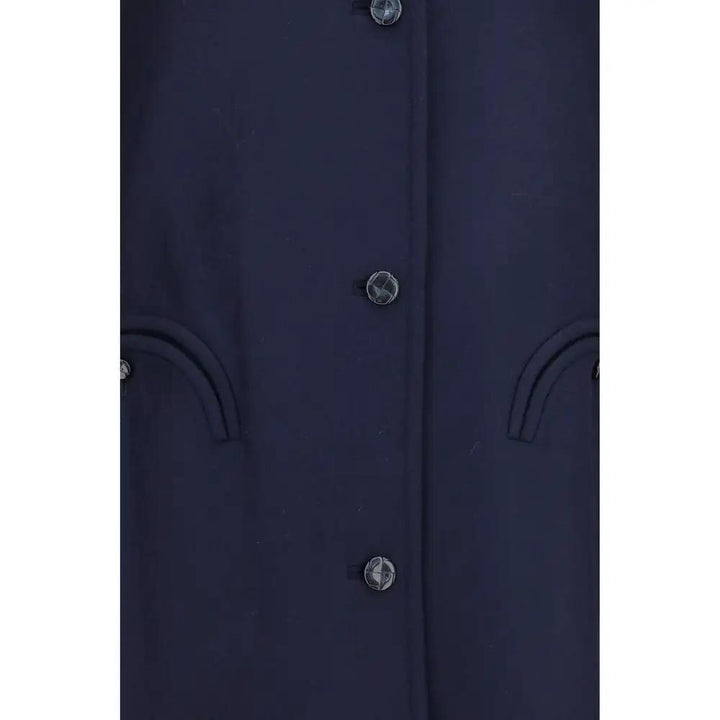 Blazé Milano Sample Sale | Blazé Milano Blue Wool Oves Aries Coat - | Designer outlet