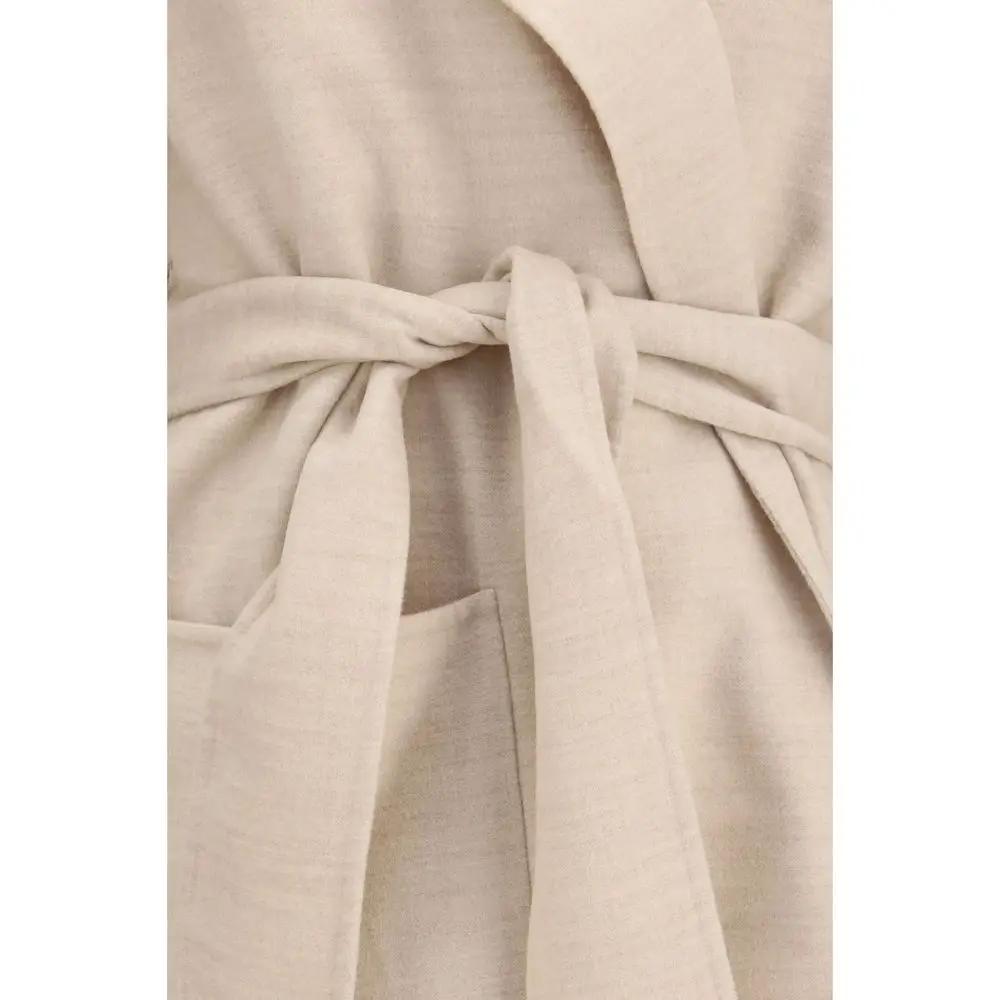 Fabiana Filippi Sample Sale | Fabiana Filippi Beige Wool Oves Aries Coat - | Designer outlet