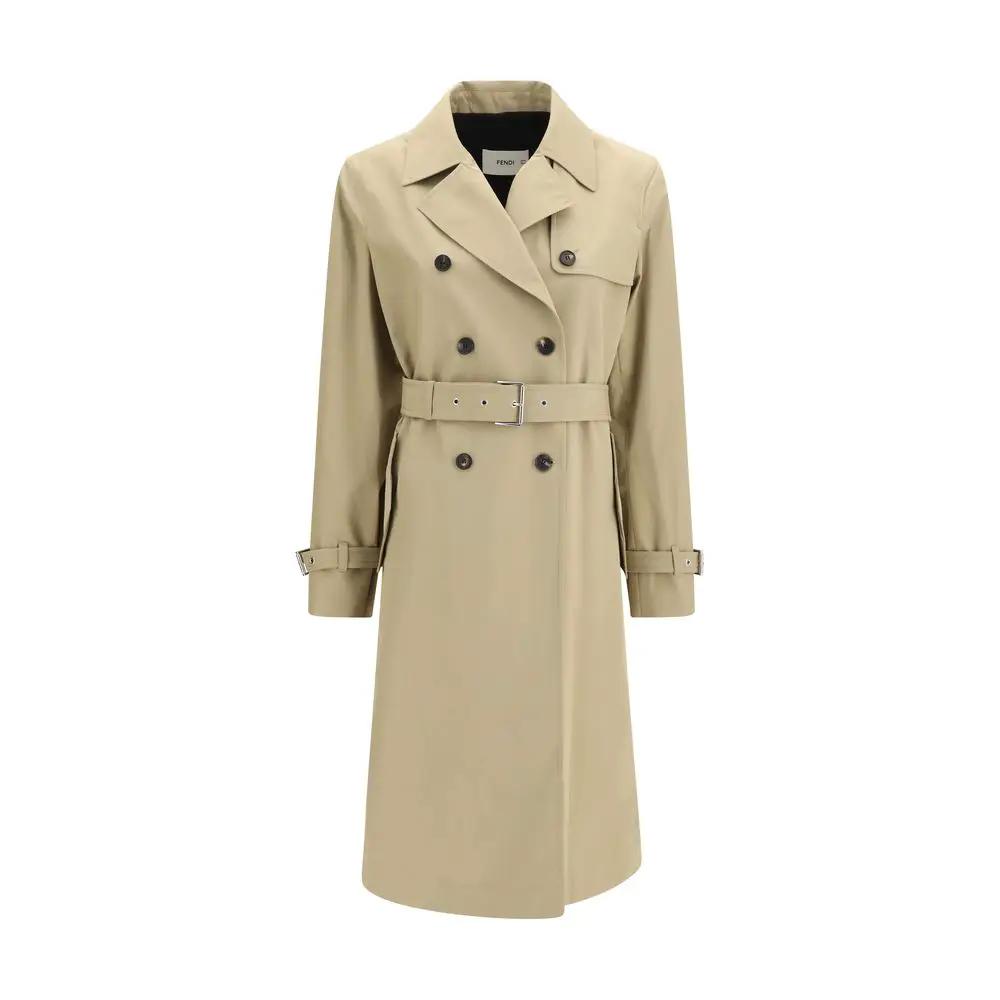 Fendi Sample Sale | Fendi Beige Cotton Coat - | Designer outlet