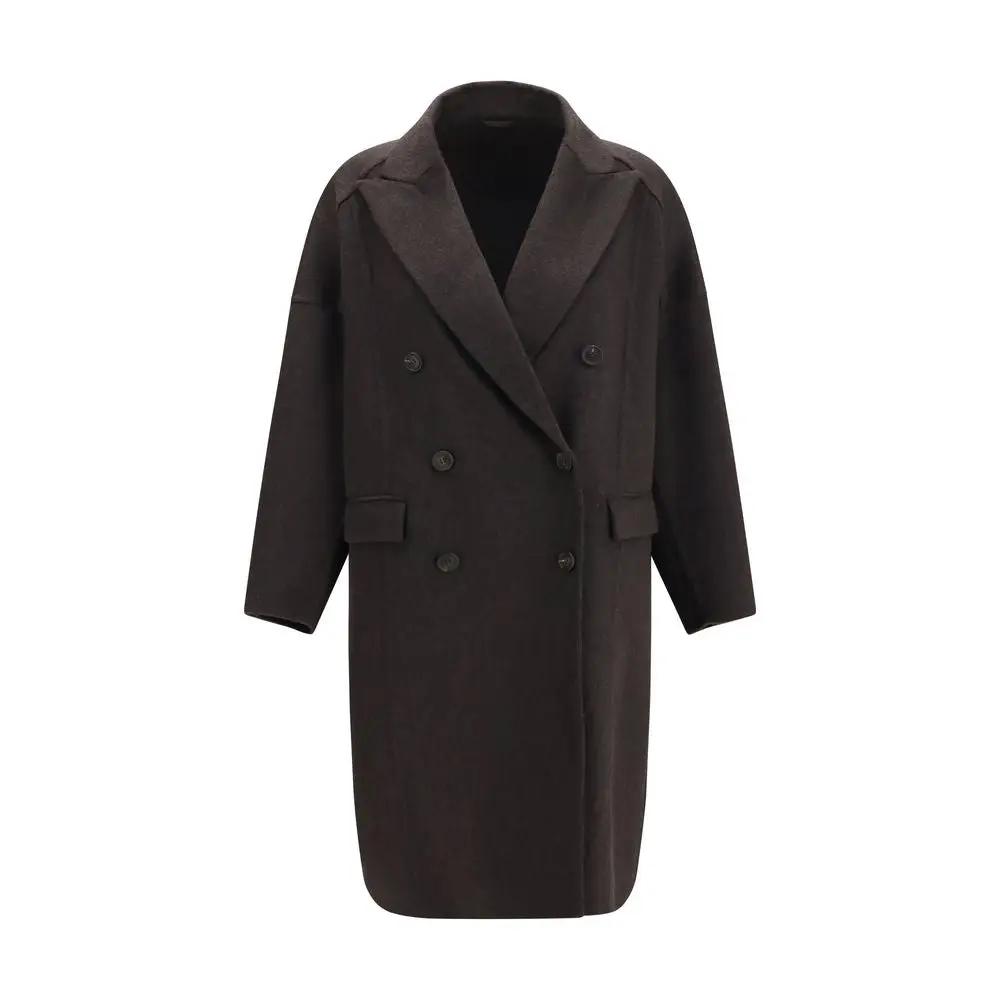 Brunello Cucinelli Sample Sale | Brunello Cucinelli Brown Cashmere Coat - | Designer outlet