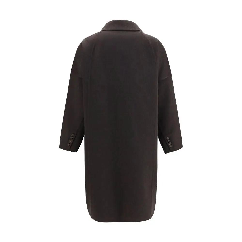 Brunello Cucinelli Sample Sale | Brunello Cucinelli Brown Cashmere Coat - | Designer outlet