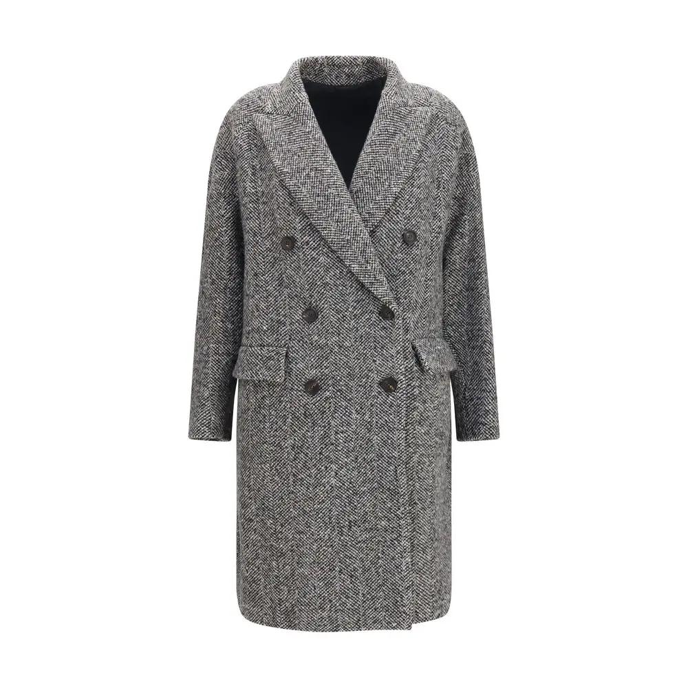 Brunello Cucinelli Sample Sale | Brunello Cucinelli Gray Wool Oves Aries Coat - | Designer outlet