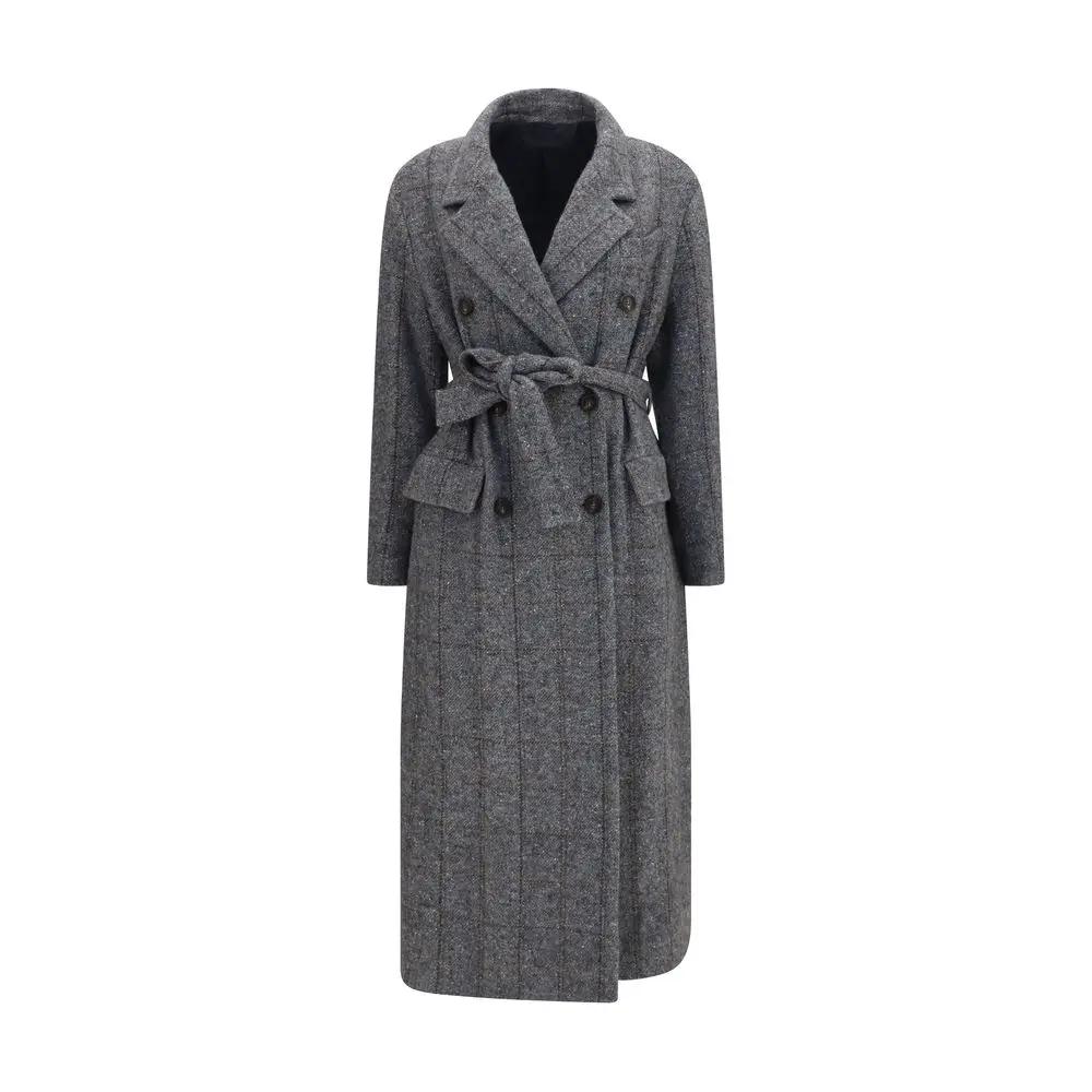 Brunello Cucinelli Sample Sale | Brunello Cucinelli Gray Alpaca Vicugna Pacos Coat - | Designer outlet