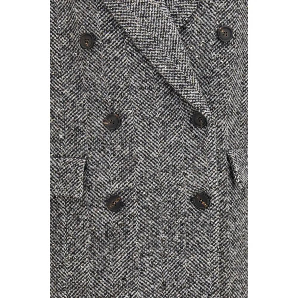 Brunello Cucinelli Sample Sale | Brunello Cucinelli Gray Wool Oves Aries Coat - | Designer outlet