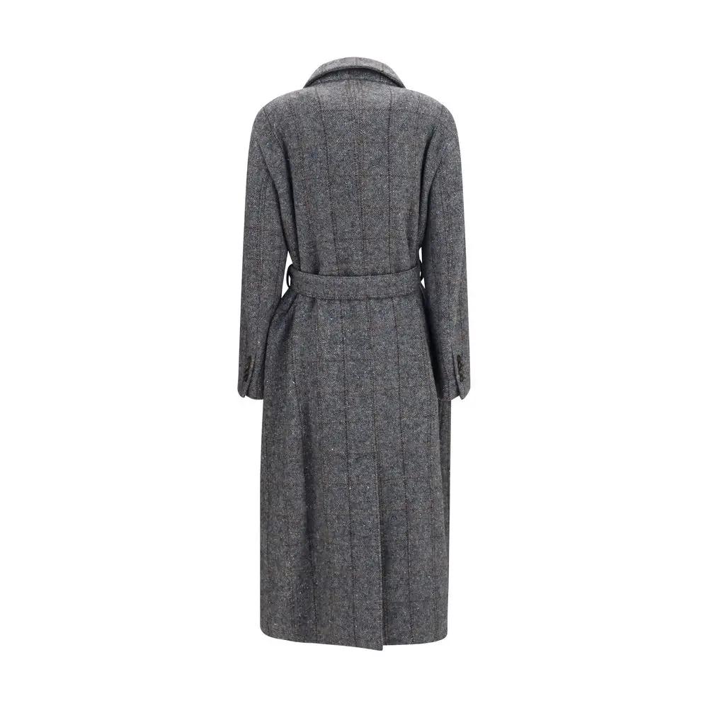 Brunello Cucinelli Sample Sale | Brunello Cucinelli Gray Alpaca Vicugna Pacos Coat - | Designer outlet