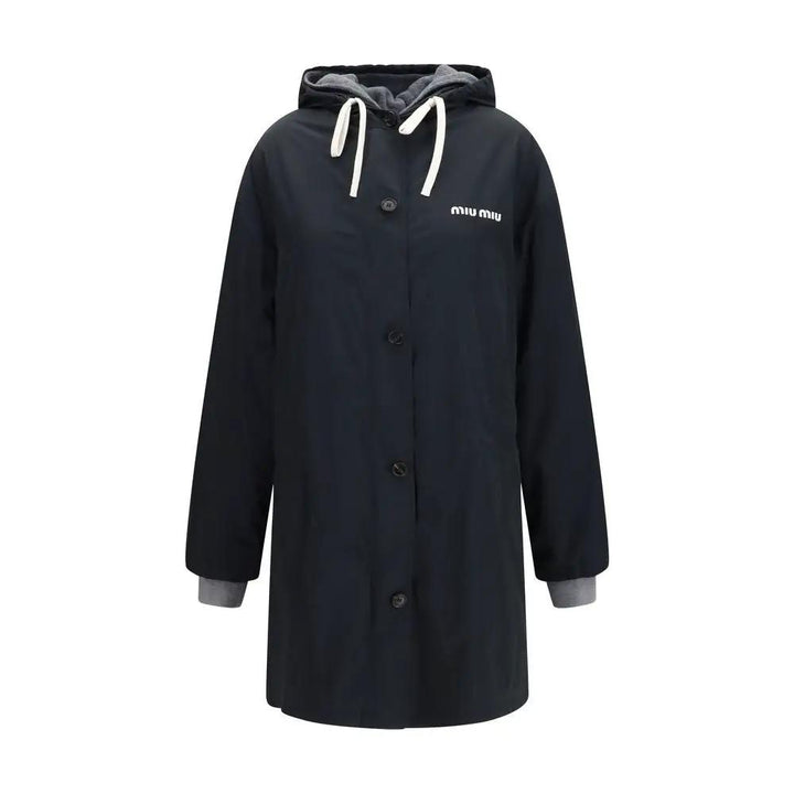 Miu Miu Sample Sale | Miu Miu Black Cotton Coat - | Designer outlet