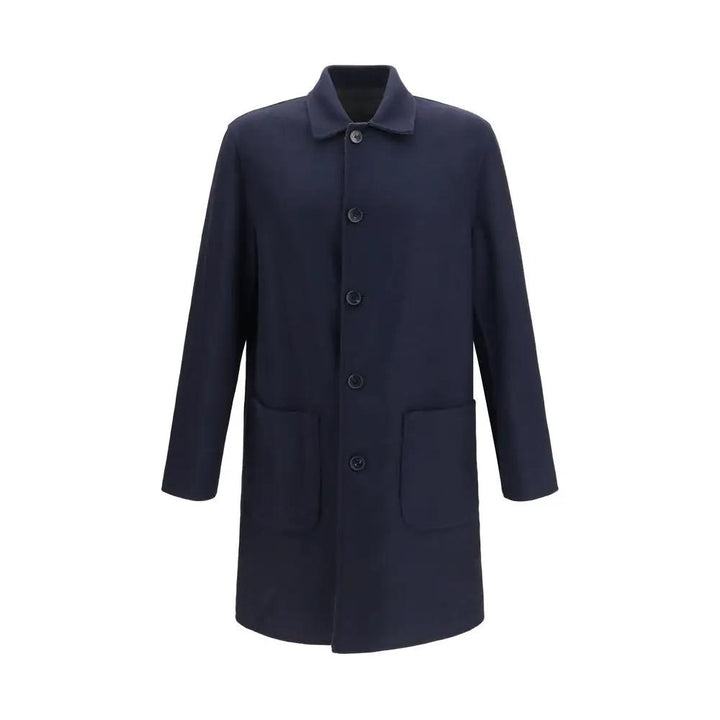 Etro Sample Sale | Etro Blue Wool Oves Aries Coat - | Designer outlet