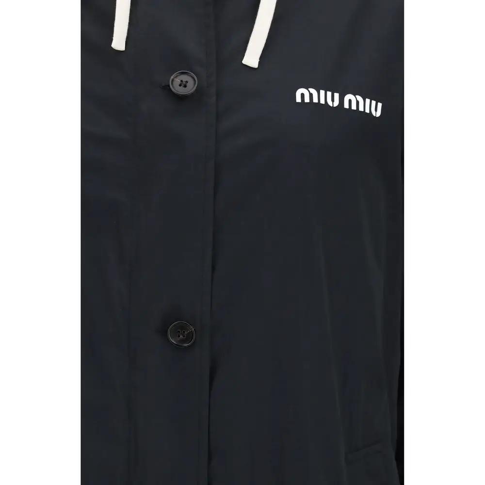 Miu Miu Sample Sale | Miu Miu Black Cotton Coat - | Designer outlet