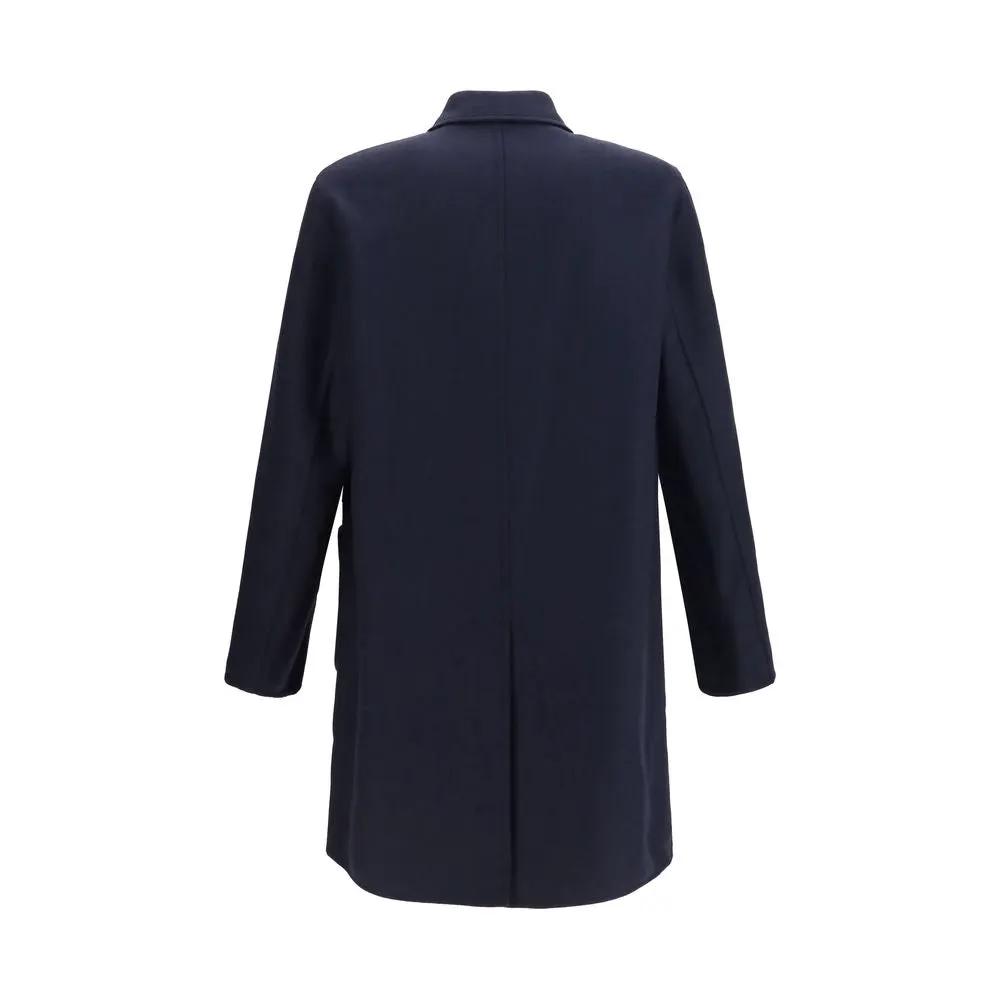 Etro Sample Sale | Etro Blue Wool Oves Aries Coat - | Designer outlet
